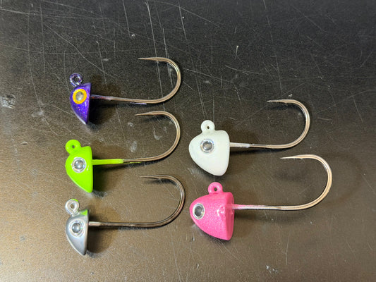 Gordo mini jig heads 4x 5/0 black nickel  2pack